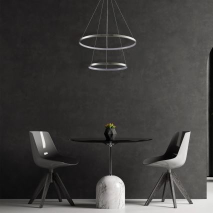  Κρεμαστό φωτιστικό οροφής LED LEA LED/35W/230V 4000K διάμετρος 60 cm ματ χρώμιο