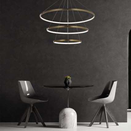  Κρεμαστό φωτιστικό οροφής LED LEA LED/60W/230V 4000K διάμετρος 80 cm χρυσό