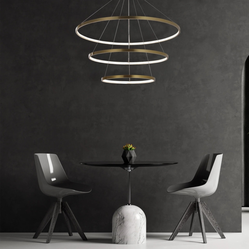  Κρεμαστό φωτιστικό οροφής LED LEA LED/60W/230V 4000K διάμετρος 80 cm χρυσό