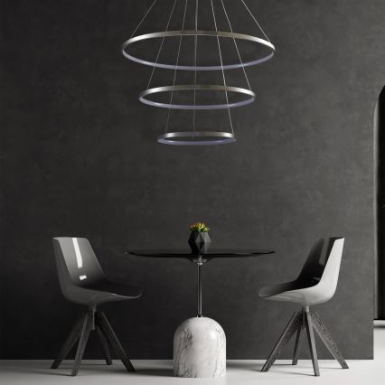  Κρεμαστό φωτιστικό οροφής LED LEA LED/60W/230V 4000K διάμετρος 80 cm ματ χρώμιο
