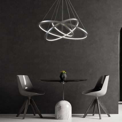  Κρεμαστό φωτιστικό οροφής LED LEA LED/60W/230V 4000K διάμετρος 80 cm ματ χρώμιο