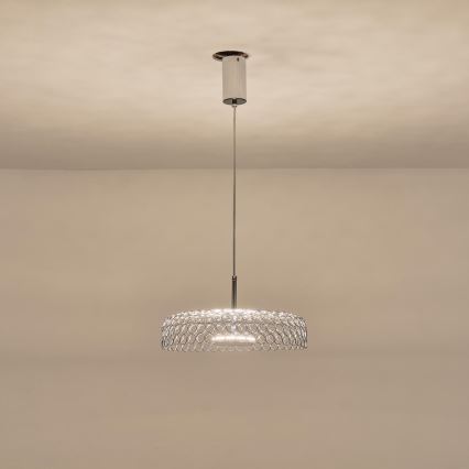  Κρεμαστό φωτιστικό οροφής LED LED/10W/230V 3000K γυαλιστερό χρώμιο διάμετρος 35 cm