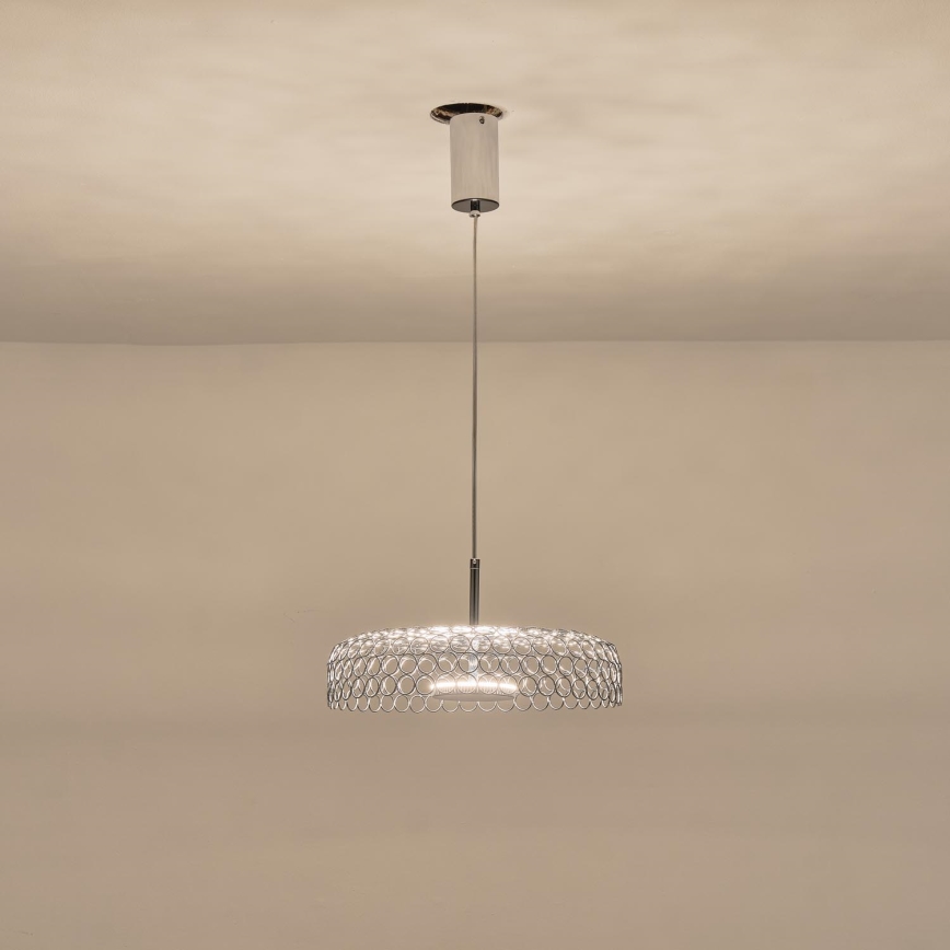  Κρεμαστό φωτιστικό οροφής LED LED/10W/230V 3000K γυαλιστερό χρώμιο διάμετρος 35 cm
