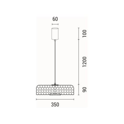  Κρεμαστό φωτιστικό οροφής LED LED/10W/230V 3000K χρυσό διάμετρος 35 cm