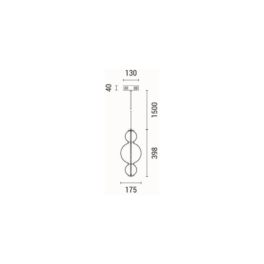  Κρεμαστό φωτιστικό οροφής LED LED/12,6W/230V 3000K