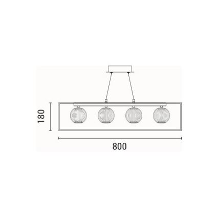  Κρεμαστό φωτιστικό οροφής LED LED/14W/230V 3000K