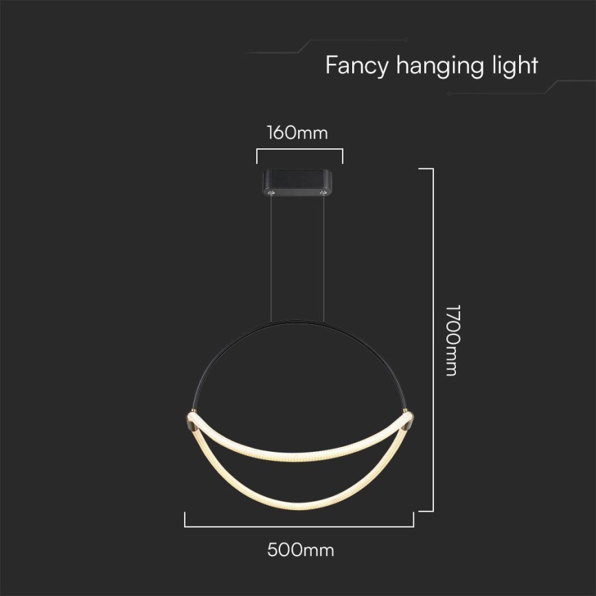  Κρεμαστό φωτιστικό οροφής LED LED/16W/230V 4000K διάμετρος 50 cm