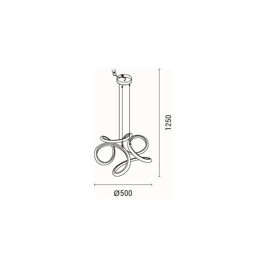  Κρεμαστό φωτιστικό οροφής LED LED/24W/230V 3000K 50x120 cm