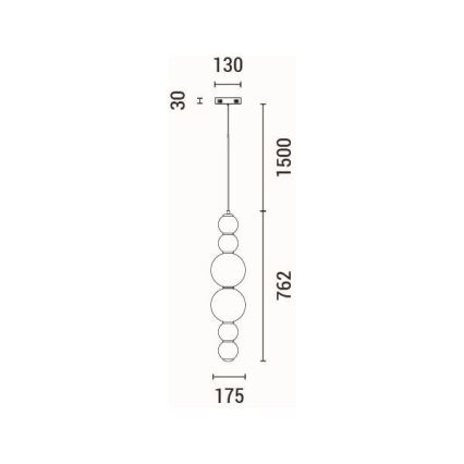  Κρεμαστό φωτιστικό οροφής LED LED/24W/230V 3000K