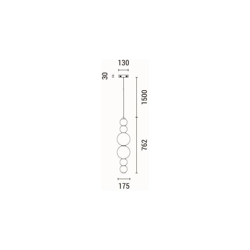  Κρεμαστό φωτιστικό οροφής LED LED/24W/230V 3000K