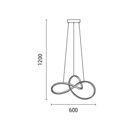  Κρεμαστό φωτιστικό οροφής LED LED/30W/230V 3000K