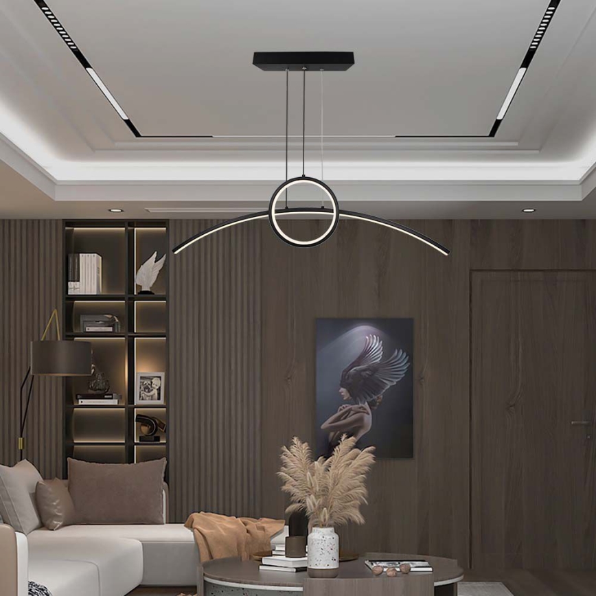  Κρεμαστό φωτιστικό οροφής LED LED/30W/230V 4000K 88 cm μαύρο
