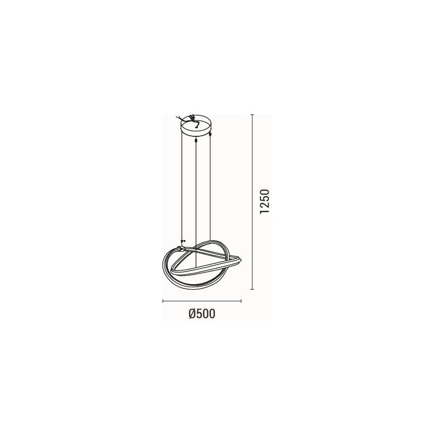  Κρεμαστό φωτιστικό οροφής LED LED/38W/230V 3000K 50x120 cm