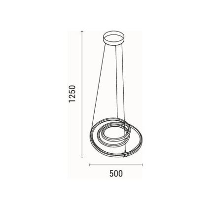  Κρεμαστό φωτιστικό οροφής LED LED/38W/230V 3000K 50x50 cm