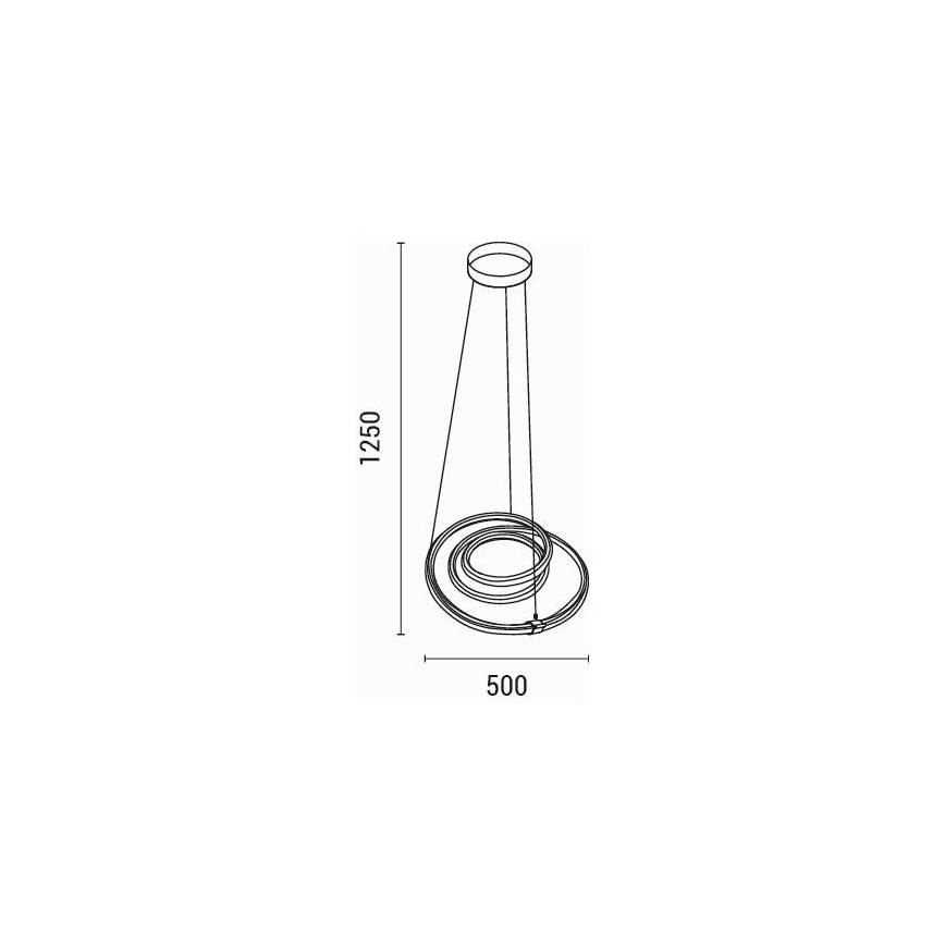  Κρεμαστό φωτιστικό οροφής LED LED/38W/230V 3000K 50x50 cm