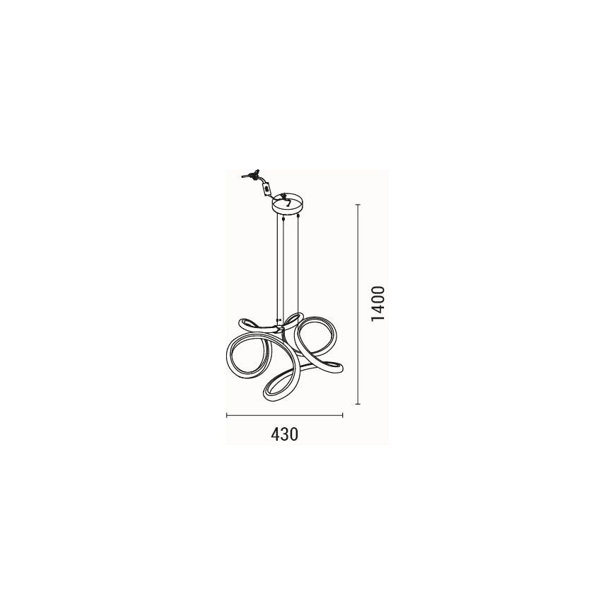  Κρεμαστό φωτιστικό οροφής LED LED/38W/230V 3000K