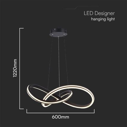  Κρεμαστό φωτιστικό οροφής LED LED/40W/230V 3000/4000/6400K