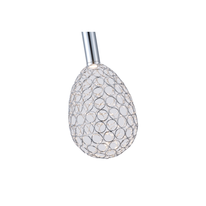  Κρεμαστό φωτιστικό οροφής LED LED/6,3W/230V 3000K γυαλιστερό χρώμιο διάμετρος 14 cm