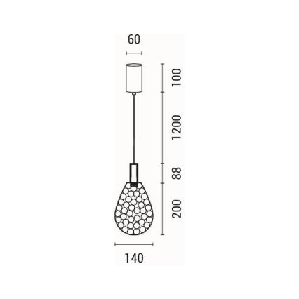  Κρεμαστό φωτιστικό οροφής LED LED/6,3W/230V 3000K γυαλιστερό χρώμιο διάμετρος 14 cm