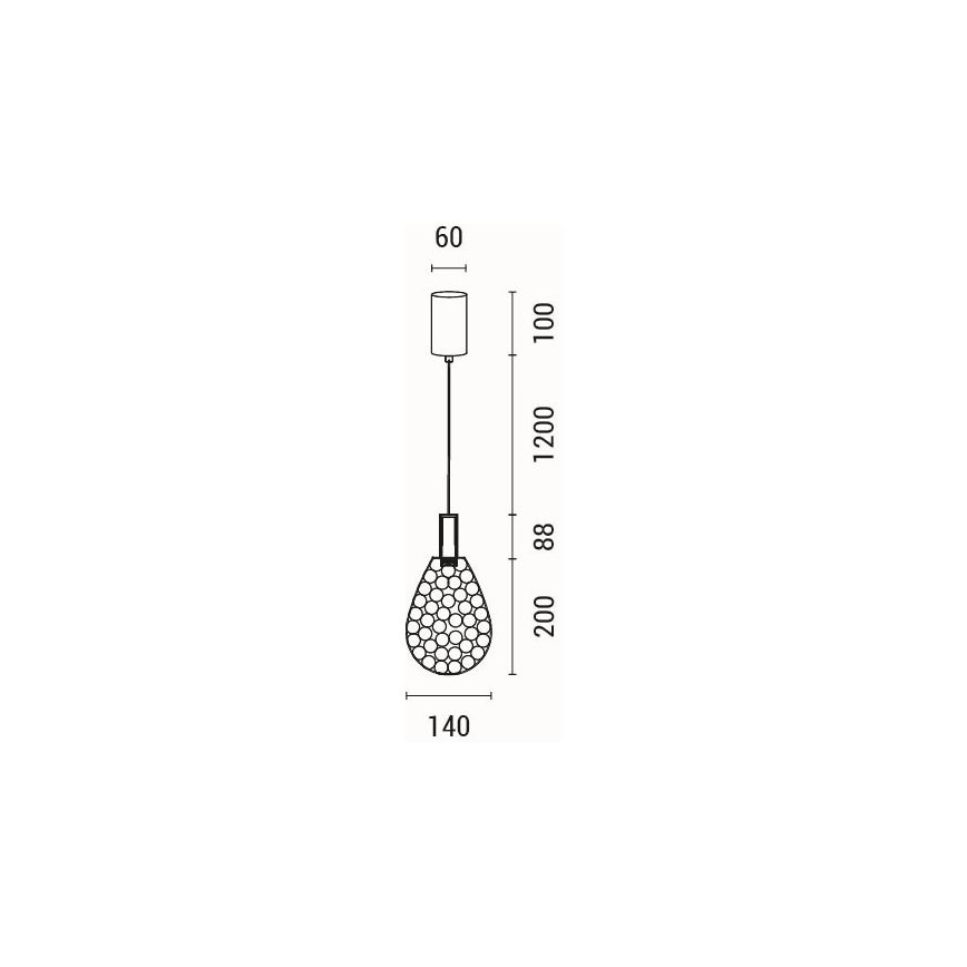  Κρεμαστό φωτιστικό οροφής LED LED/6,3W/230V 3000K γυαλιστερό χρώμιο διάμετρος 14 cm