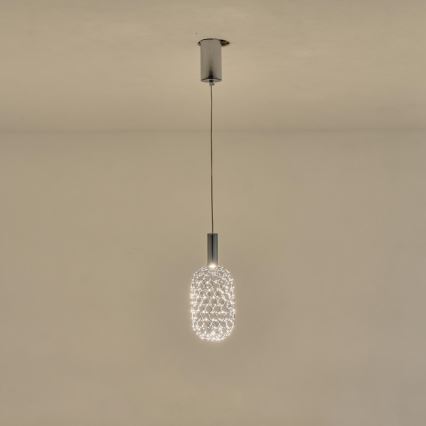  Κρεμαστό φωτιστικό οροφής LED LED/6,3W/230V 3000K γυαλιστερό χρώμιο διάμετρος 20 cm