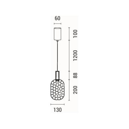  Κρεμαστό φωτιστικό οροφής LED LED/6,3W/230V 3000K γυαλιστερό χρώμιο διάμετρος 20 cm