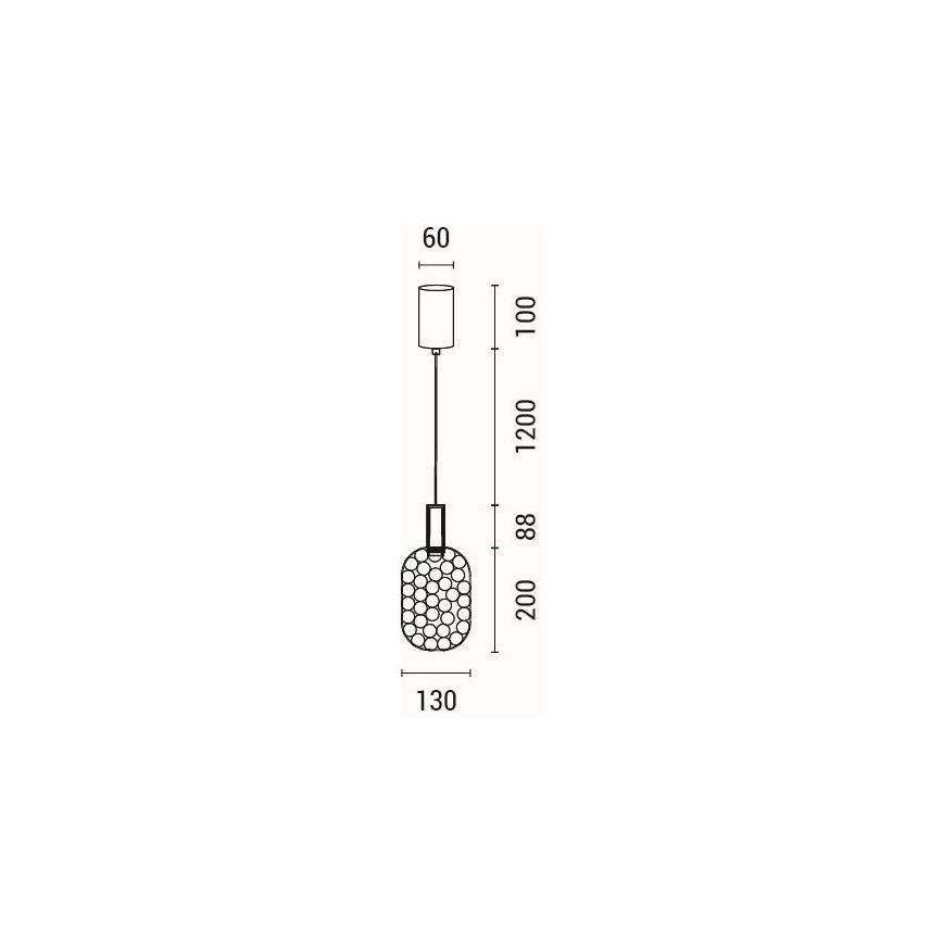 Κρεμαστό φωτιστικό οροφής LED LED/6,3W/230V 3000K γυαλιστερό χρώμιο διάμετρος 20 cm
