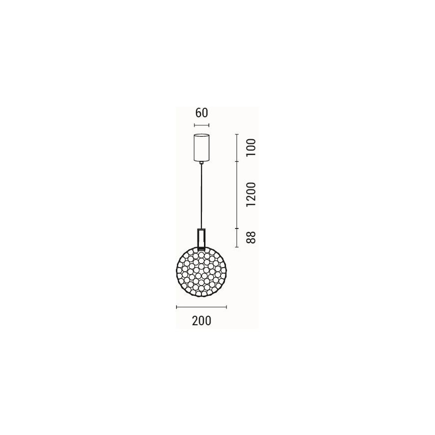  Κρεμαστό φωτιστικό οροφής LED LED/6,3W/230V 3000K γυαλιστερό χρώμιο διάμετρος 20 cm