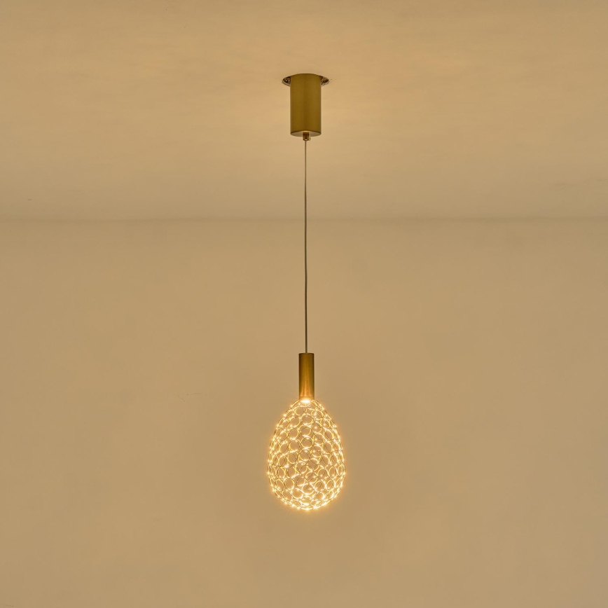  Κρεμαστό φωτιστικό οροφής LED LED/6,3W/230V 3000K χρυσό διάμετρος 14 cm