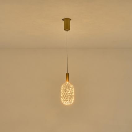  Κρεμαστό φωτιστικό οροφής LED LED/6,3W/230V 3000K χρυσό διάμετρος 20 cm