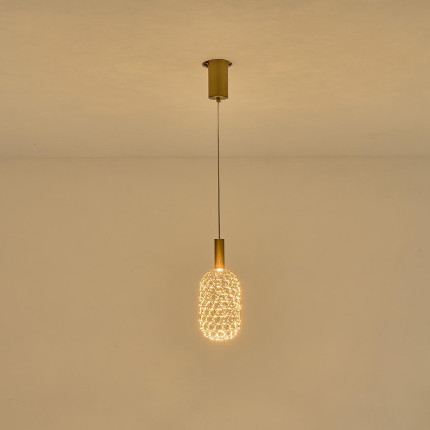  Κρεμαστό φωτιστικό οροφής LED LED/6,3W/230V 3000K χρυσό διάμετρος 20 cm