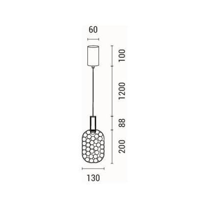  Κρεμαστό φωτιστικό οροφής LED LED/6,3W/230V 3000K χρυσό διάμετρος 20 cm