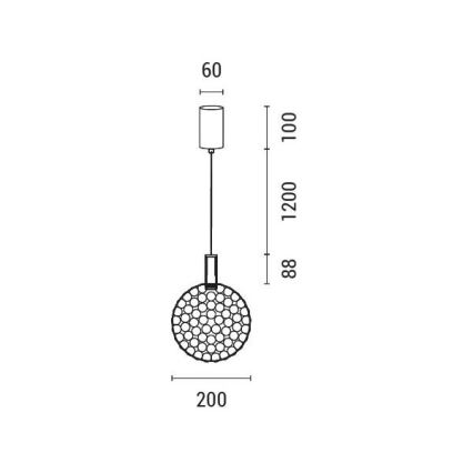  Κρεμαστό φωτιστικό οροφής LED LED/6,3W/230V 3000K χρυσό διάμετρος 20 cm