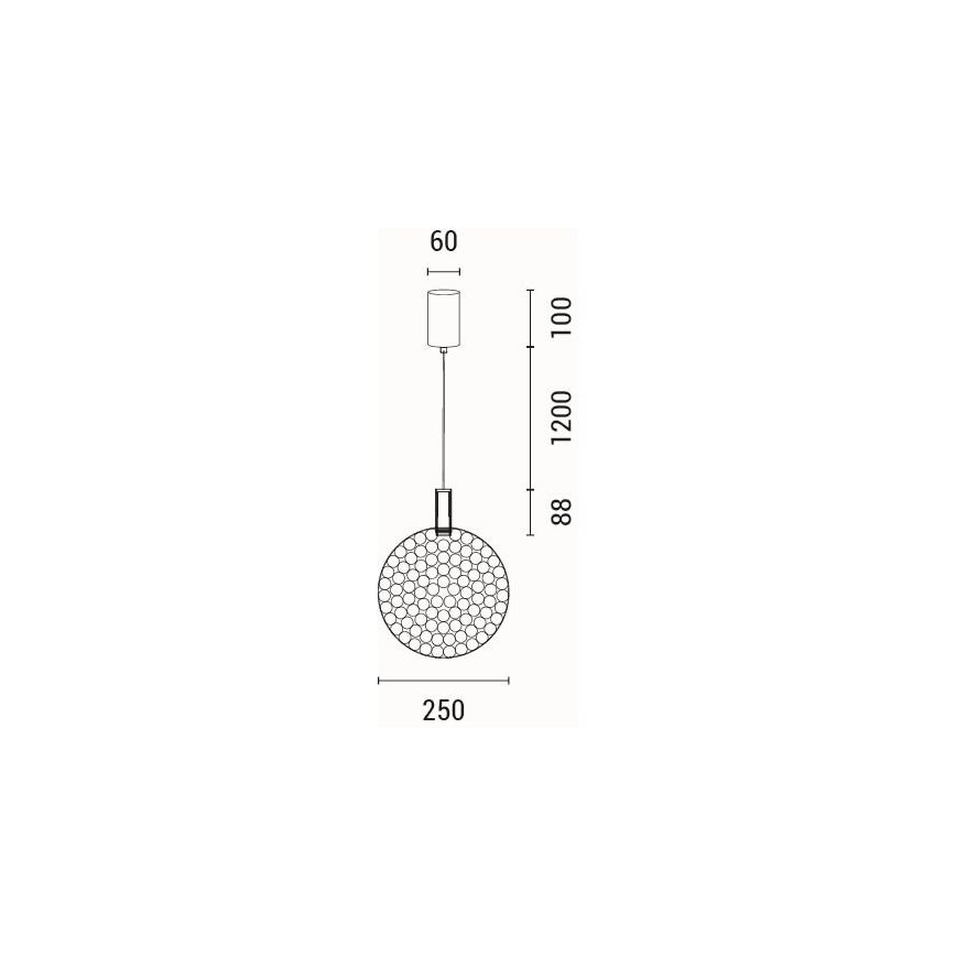  Κρεμαστό φωτιστικό οροφής LED LED/6,3W/230V 3000K χρυσό διάμετρος 25 cm