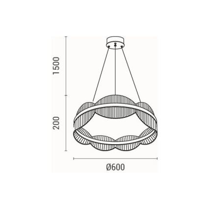  Κρεμαστό φωτιστικό οροφής LED LED/60W/230V 3000K