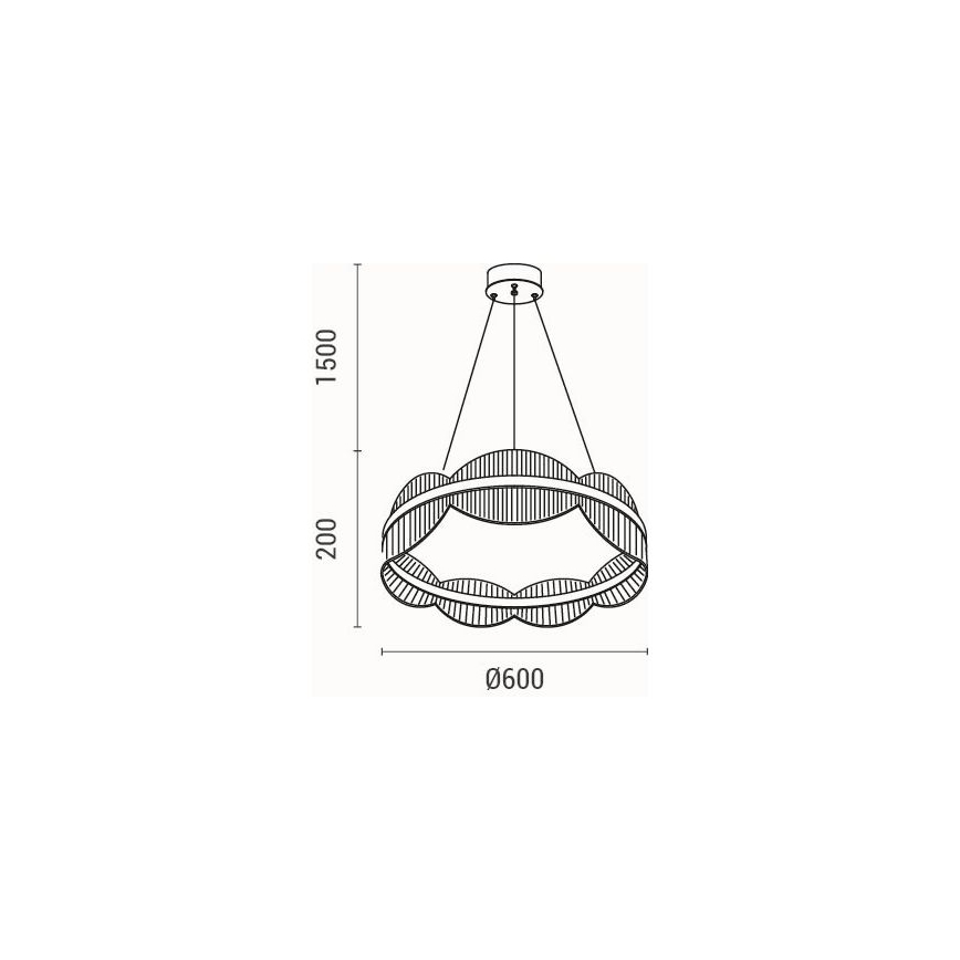  Κρεμαστό φωτιστικό οροφής LED LED/60W/230V 3000K