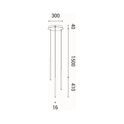  Κρεμαστό φωτιστικό οροφής LED LED/6W/230V 3000K διάμετρος 30 cm
