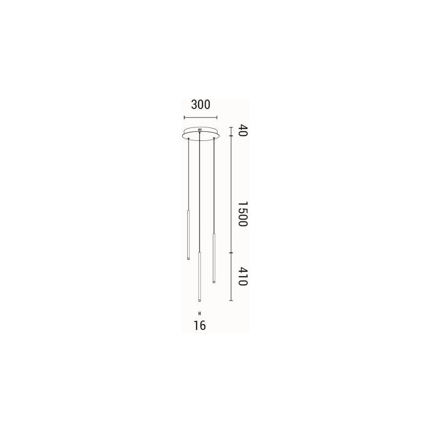  Κρεμαστό φωτιστικό οροφής LED LED/6W/230V 3000K διάμετρος 30 cm