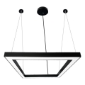  Κρεμαστό φωτιστικό οροφής LED LED/70W/230V 4000K 100x100 cm μαύρο