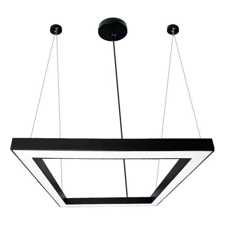 Κρεμαστό φωτιστικό οροφής LED LED/70W/230V 4000K 100x100 cm μαύρο