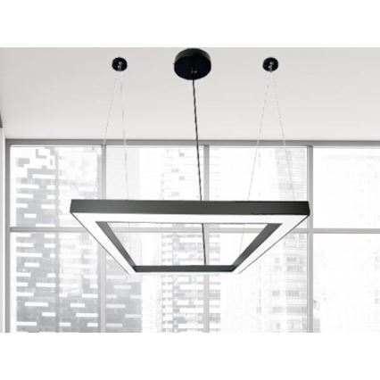  Κρεμαστό φωτιστικό οροφής LED LED/70W/230V 4000K 100x100 cm μαύρο