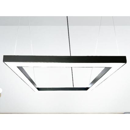  Κρεμαστό φωτιστικό οροφής LED LED/80W/230V 4000K 120x120 cm μαύρο