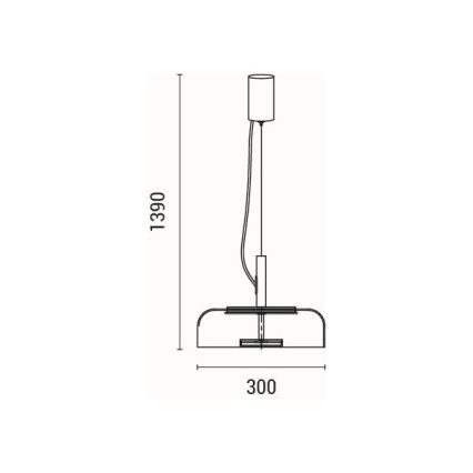  Κρεμαστό φωτιστικό οροφής LED LED/8W/230V 3000K διάμετρος 30 cm