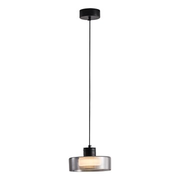  Κρεμαστό φωτιστικό οροφής LED LED/8W/230V 3000K μαύρο/φιμέ pr. 20 cm