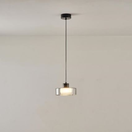  Κρεμαστό φωτιστικό οροφής LED LED/8W/230V 3000K μαύρο/φιμέ pr. 20 cm