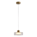  Κρεμαστό φωτιστικό οροφής LED LED/8W/230V 3000K χρυσό/διαφανές pr. 20 cm