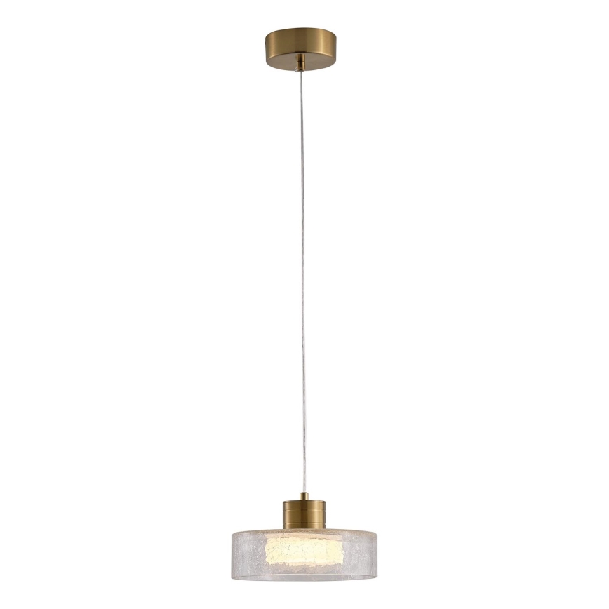  Κρεμαστό φωτιστικό οροφής LED LED/8W/230V 3000K χρυσό/διαφανές pr. 20 cm