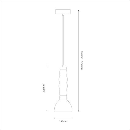  Κρεμαστό φωτιστικό οροφής LED LUCCO LED/13W/230V διάμετρος 15 cm φιμέ