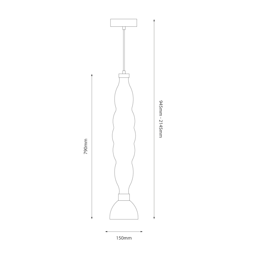  Κρεμαστό φωτιστικό οροφής LED LUCCO LED/18W/230V διάμετρος 15 cm φιμέ