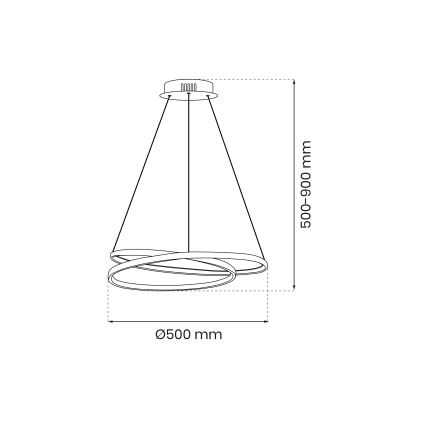  Κρεμαστό φωτιστικό οροφής LED LUCERO LED/48W/230V γυαλιστερό χρώμιο